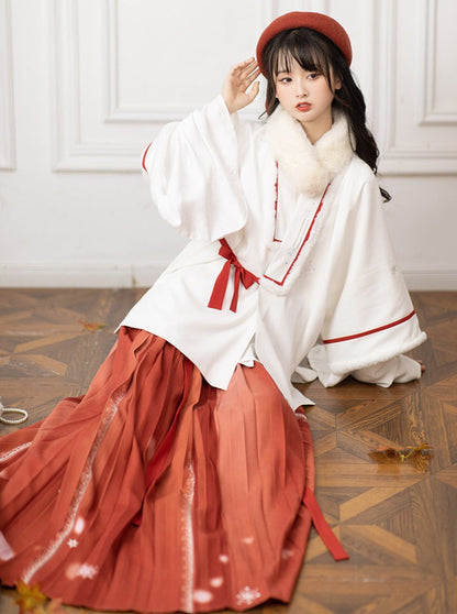 Retro pleated China skirt setup