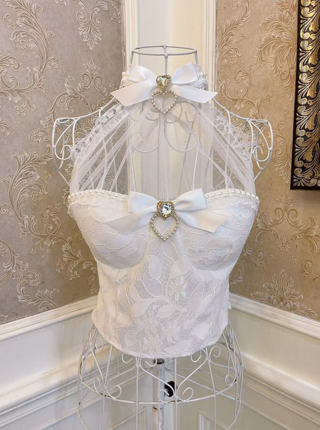Neck Ribbon Elegant Pearl Tops – Belchic