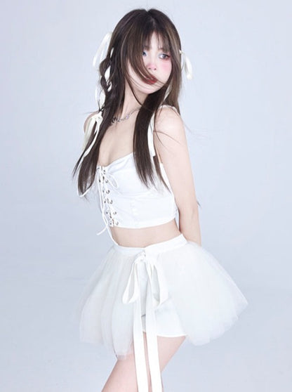 white short tube camisole