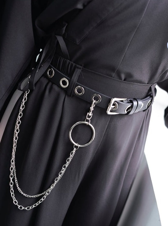 chain strap eyelet belt