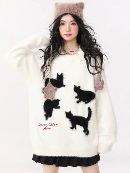 New Soft Loose Niche Design Cat Sweater