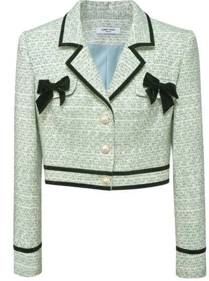 Tweed Ribbon Short Jacket