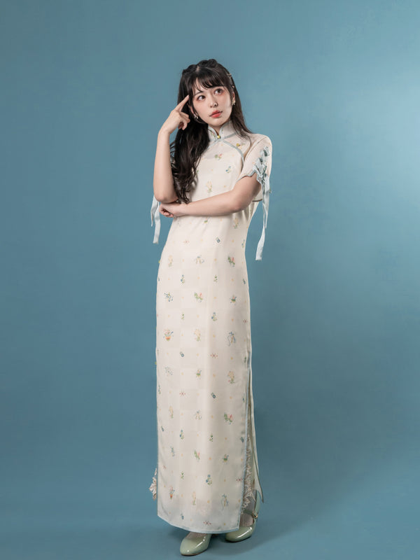 Classical girly china ribbon dress