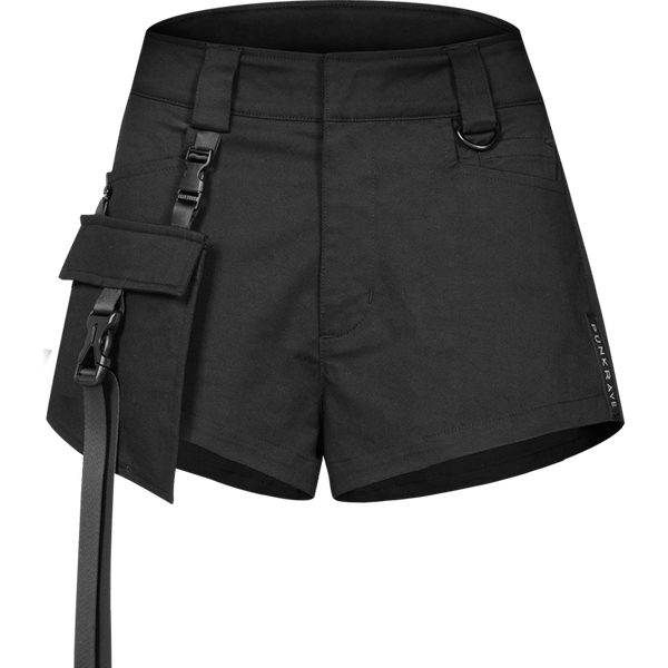 バックルストラップサイドポケットショートパンツ