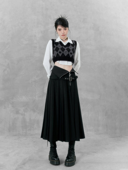 American slit design long skirt