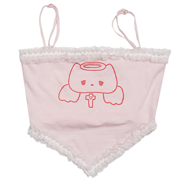 Angel Heaven Illustration Frill Diamond Camisole