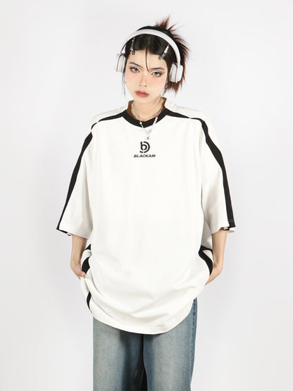 Raglan shoulder oversized loose couple T -shirt