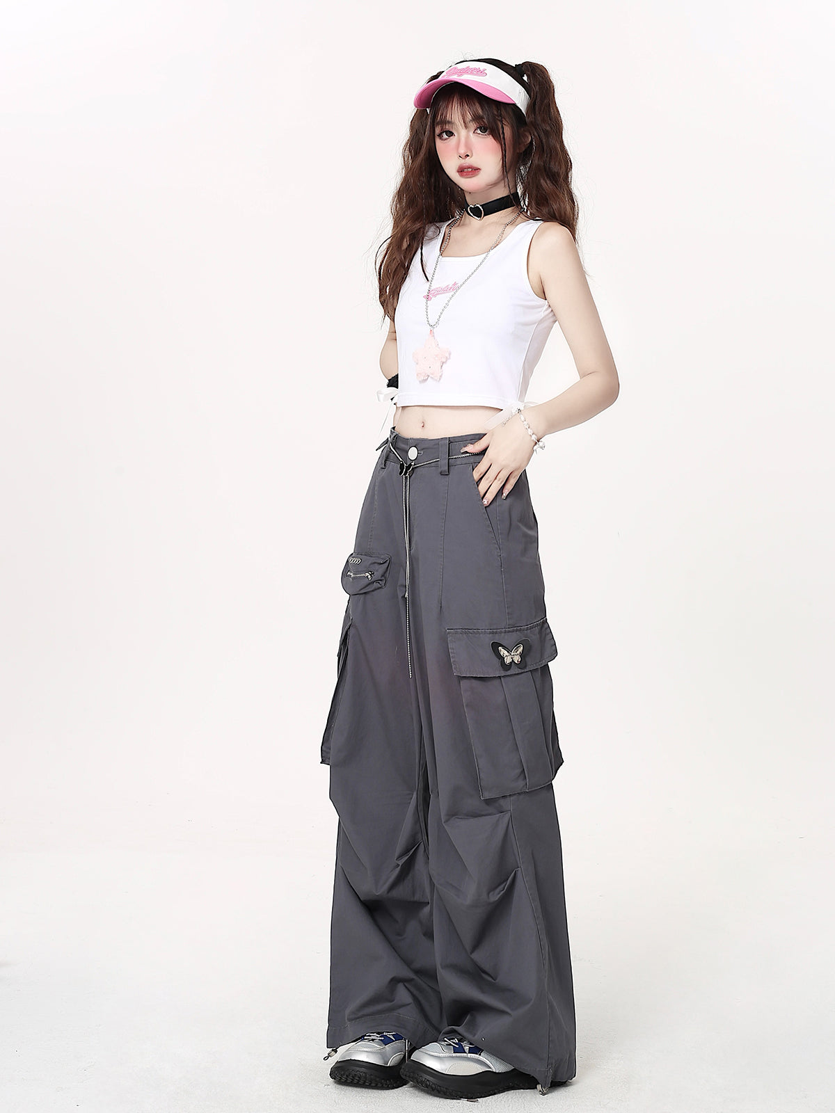 Street overpants with free waist chain