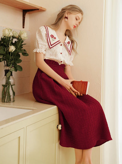 Retro A Line High West Skirt