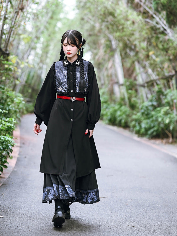 long shirt jacket retro dress