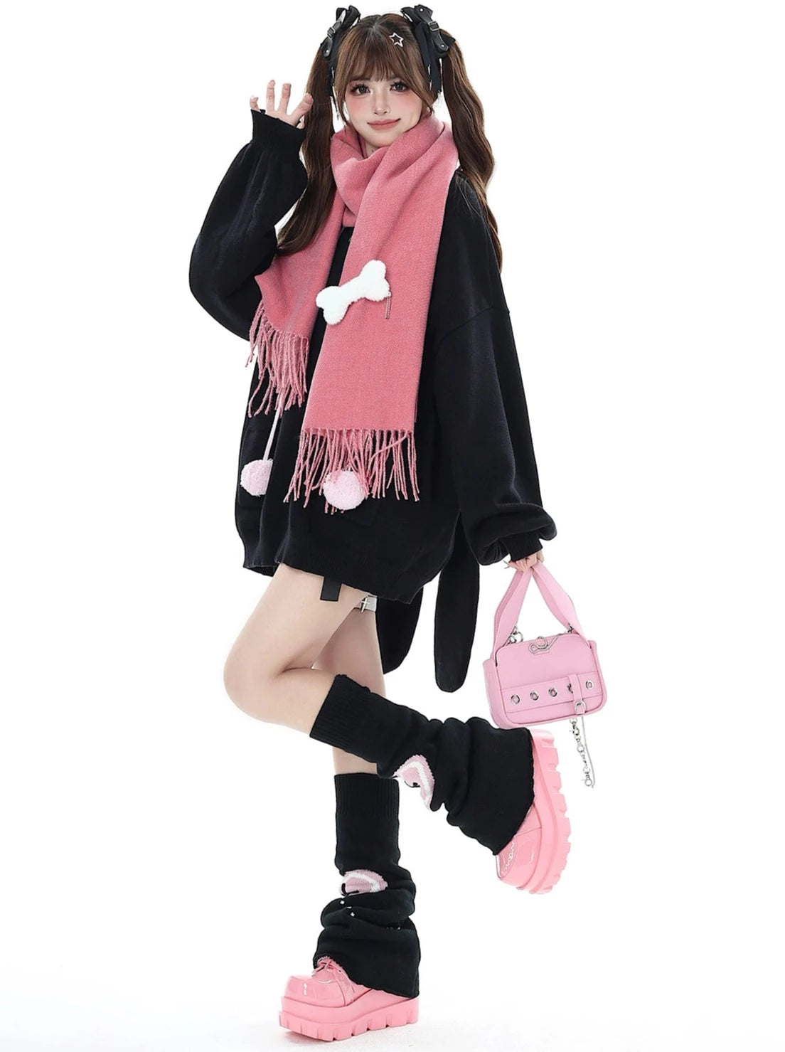 Cool Bone Fringe Scarf