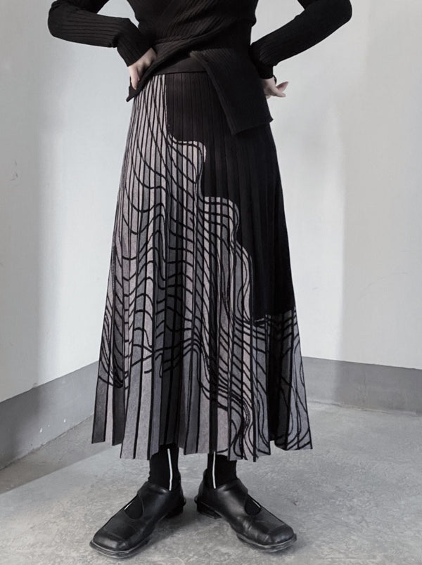 アートデザインスリム A ラインスカート
