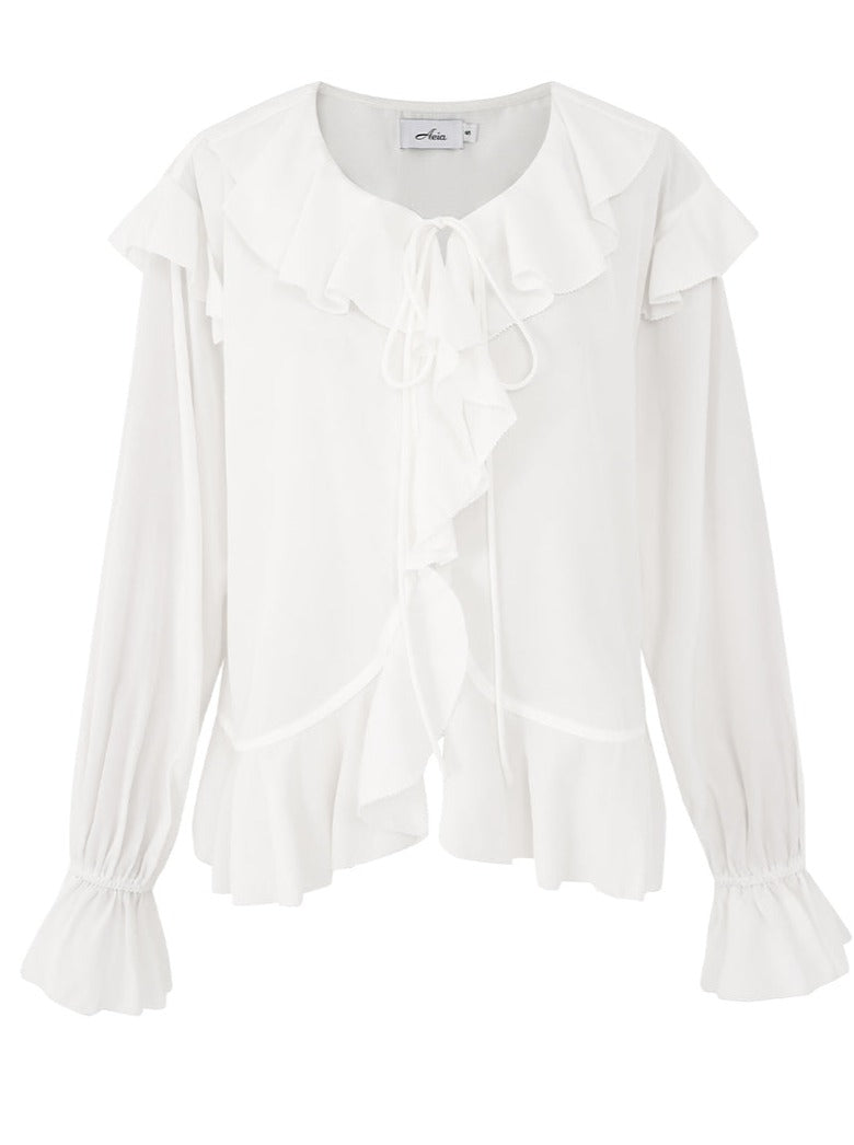 Loose frilled shirt