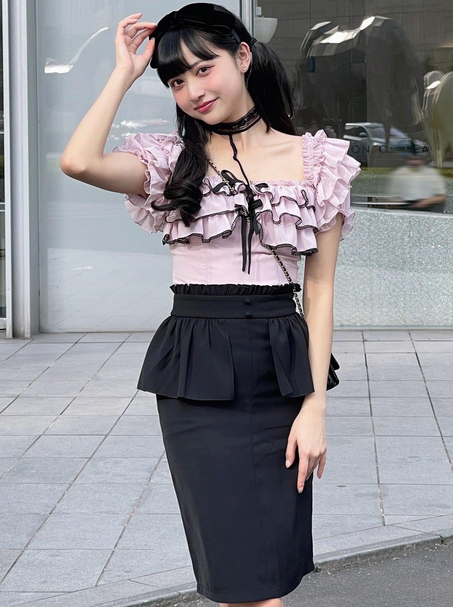 Girls Design Frill Slit skirt