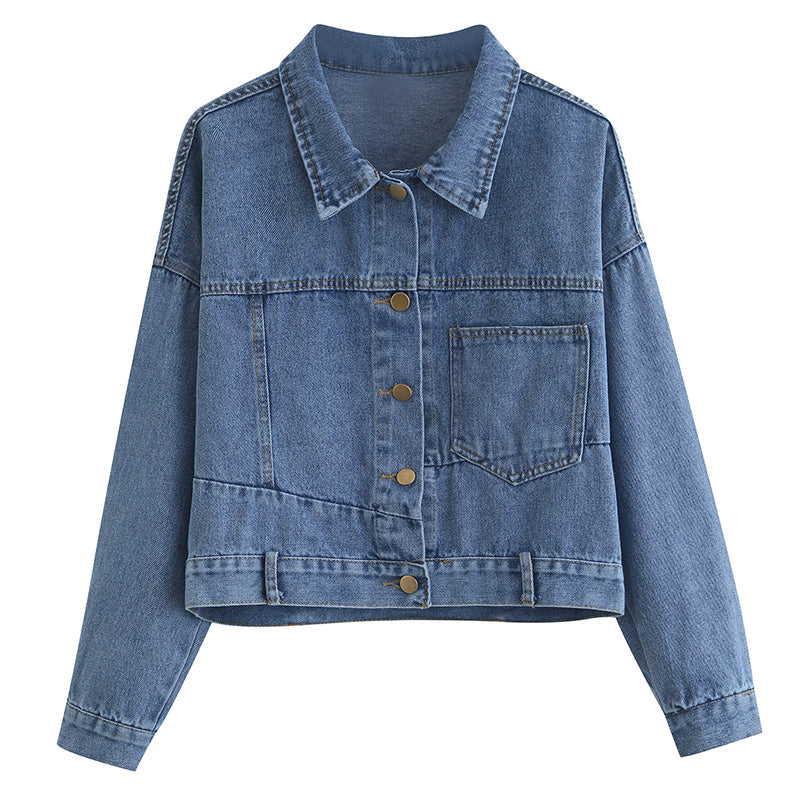 MODIQUE Spring New Women Cool Versatile Blue Fashion Short Type Denim  Jacket Female Casual Long Sleeve Top Cardigan Coat – the best products in  the Joom Geek online store