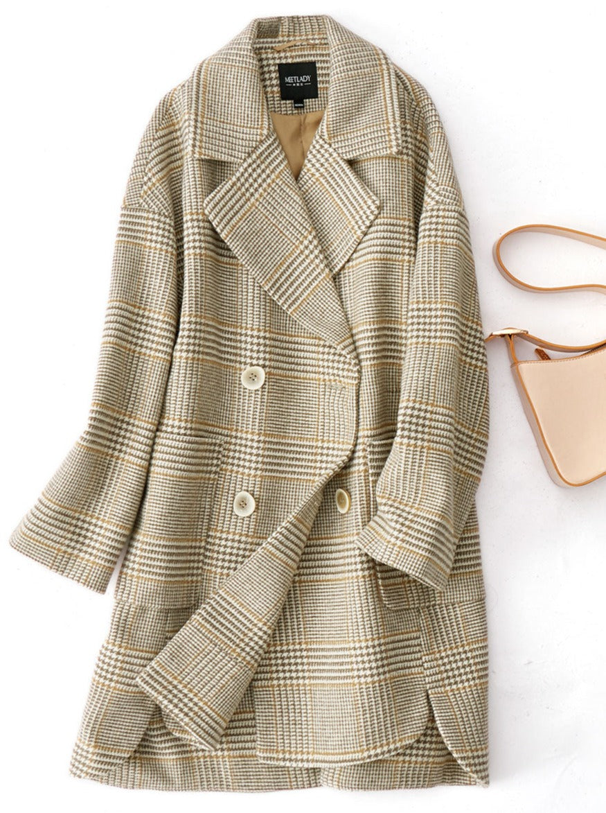 Middle Retro Wool Coat