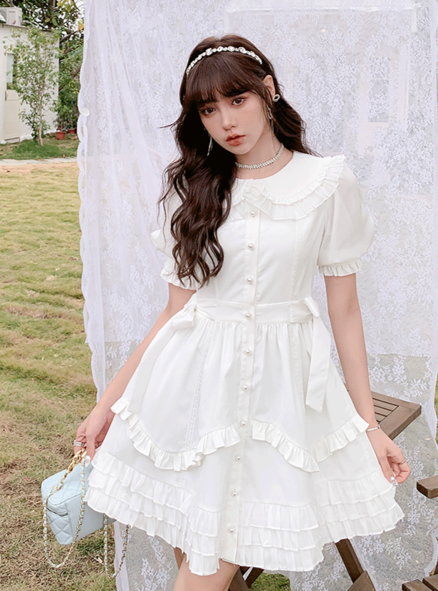 Baby Doll Color Frills Wheat One Piece – Belchic