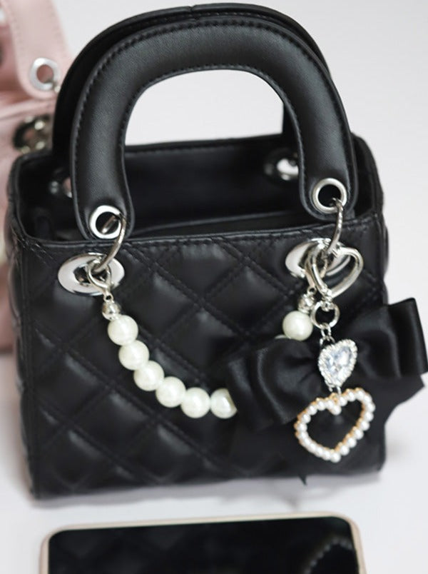 パールチェーンキルティングミニバッグ