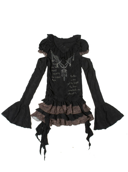 Gothic Design Print Punk Street Dress