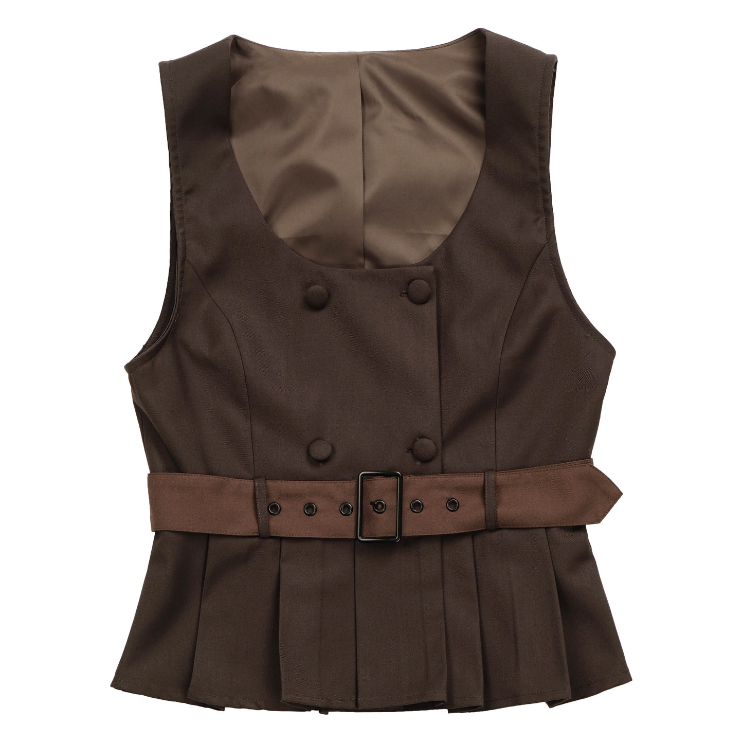 Brown shirt half skirt college design setup