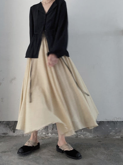 mode flare plain skirt