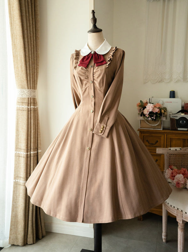 College Classical Retro Stripe Dress