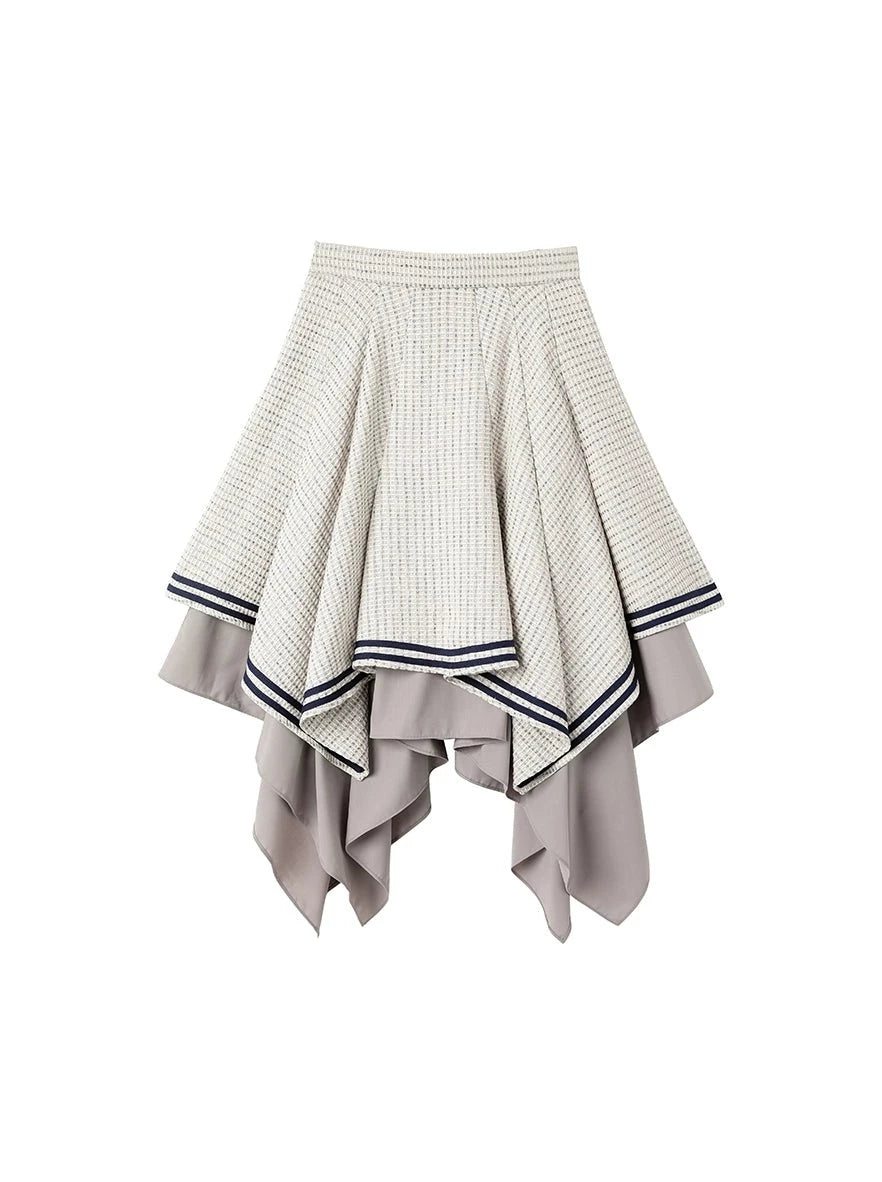 Asymmetrical layered cheap skirt