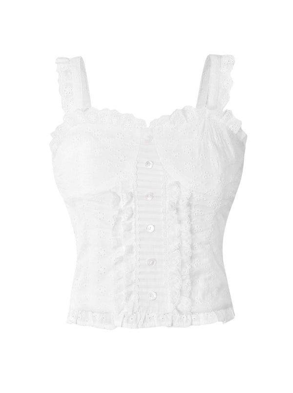 Crystal pastel rabbit hanit cotton frill skirt setup