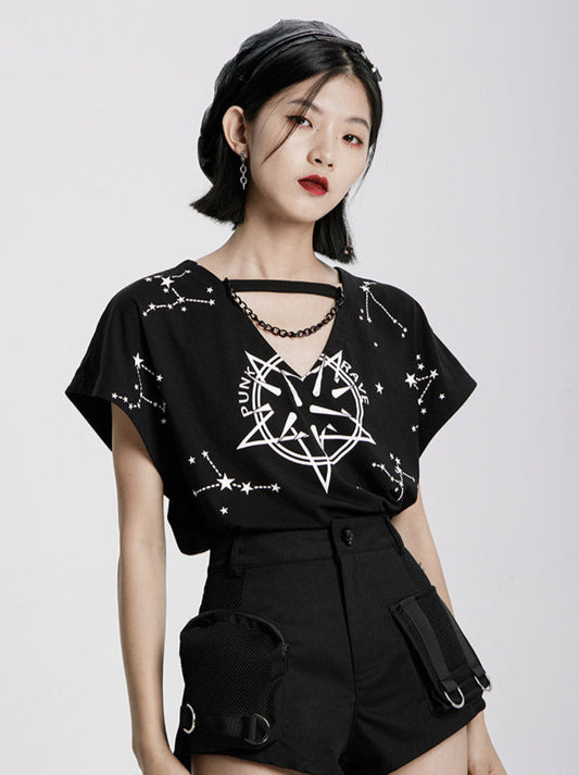 팬크스타V냉각치킨프렌치프라이T샤츠 