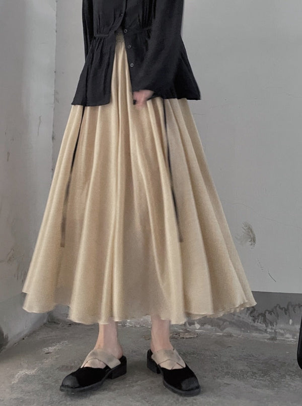 mode flare plain skirt