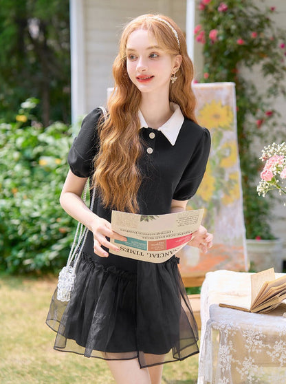 Puff sleeves doll dress