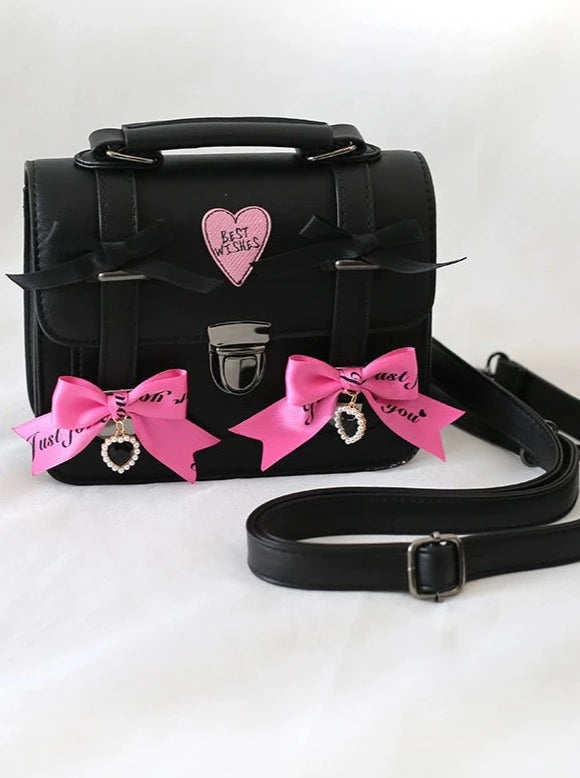 Sweet Cool Black Pink College Bag