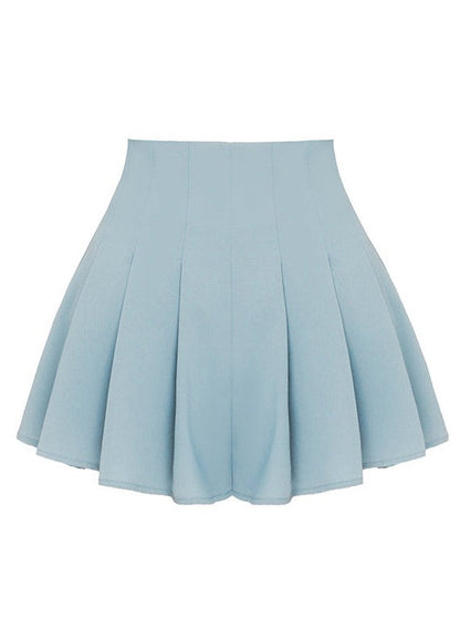 American College Style Aqua Pleated Skirt