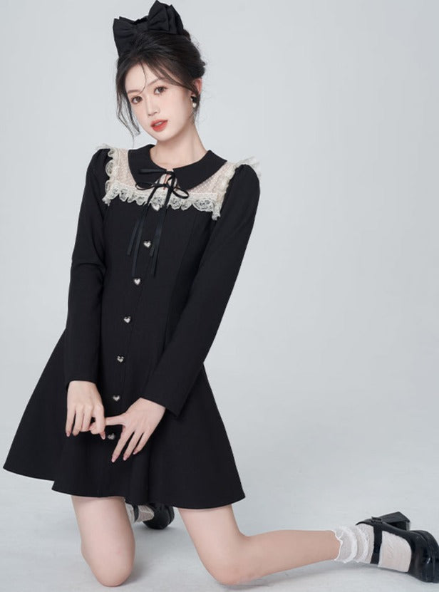 Doll heart lace dress