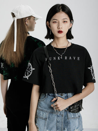 Punk Rave Short T-shirt + Mesh Inner Long T