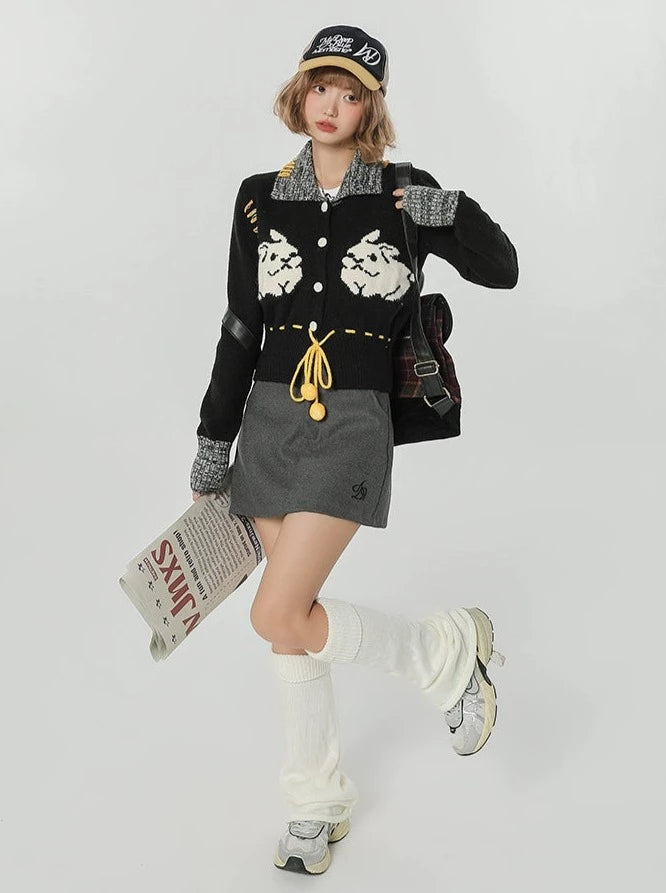 American Rabbit Retro Sweater Knit Cardigan