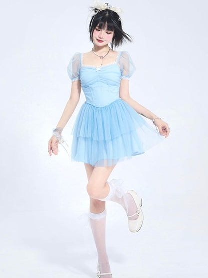 blue princess dress