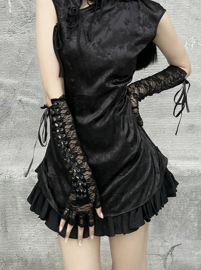 French Black Lace Cool Hot Girl Style Wear Arm Warmers