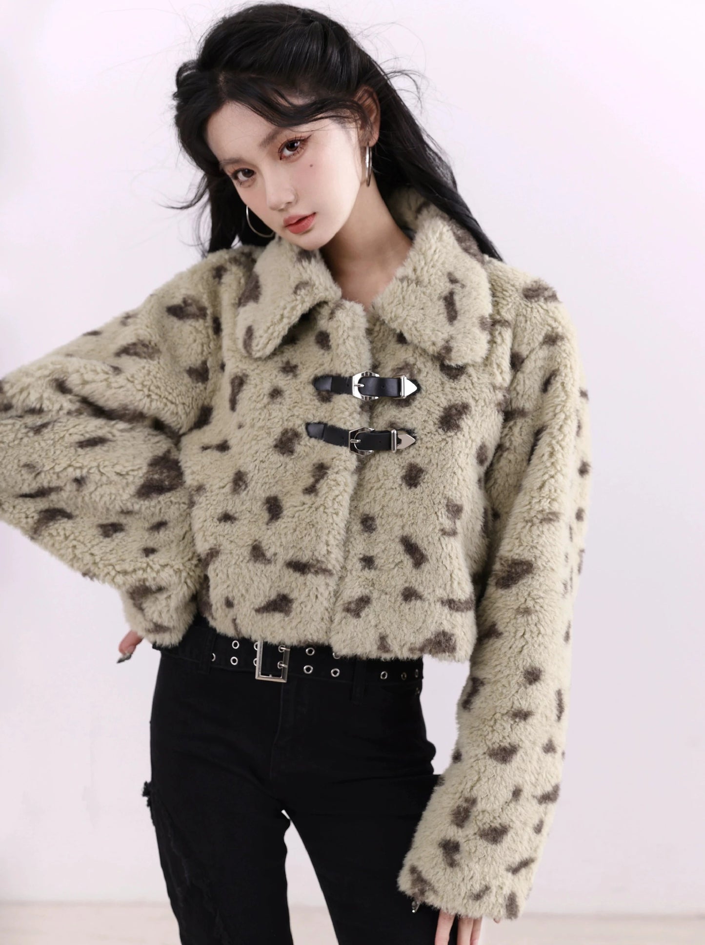 Green Leopard Fur Coat