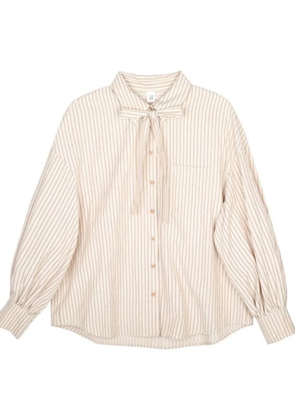 Tailored College Style Striped Shirt