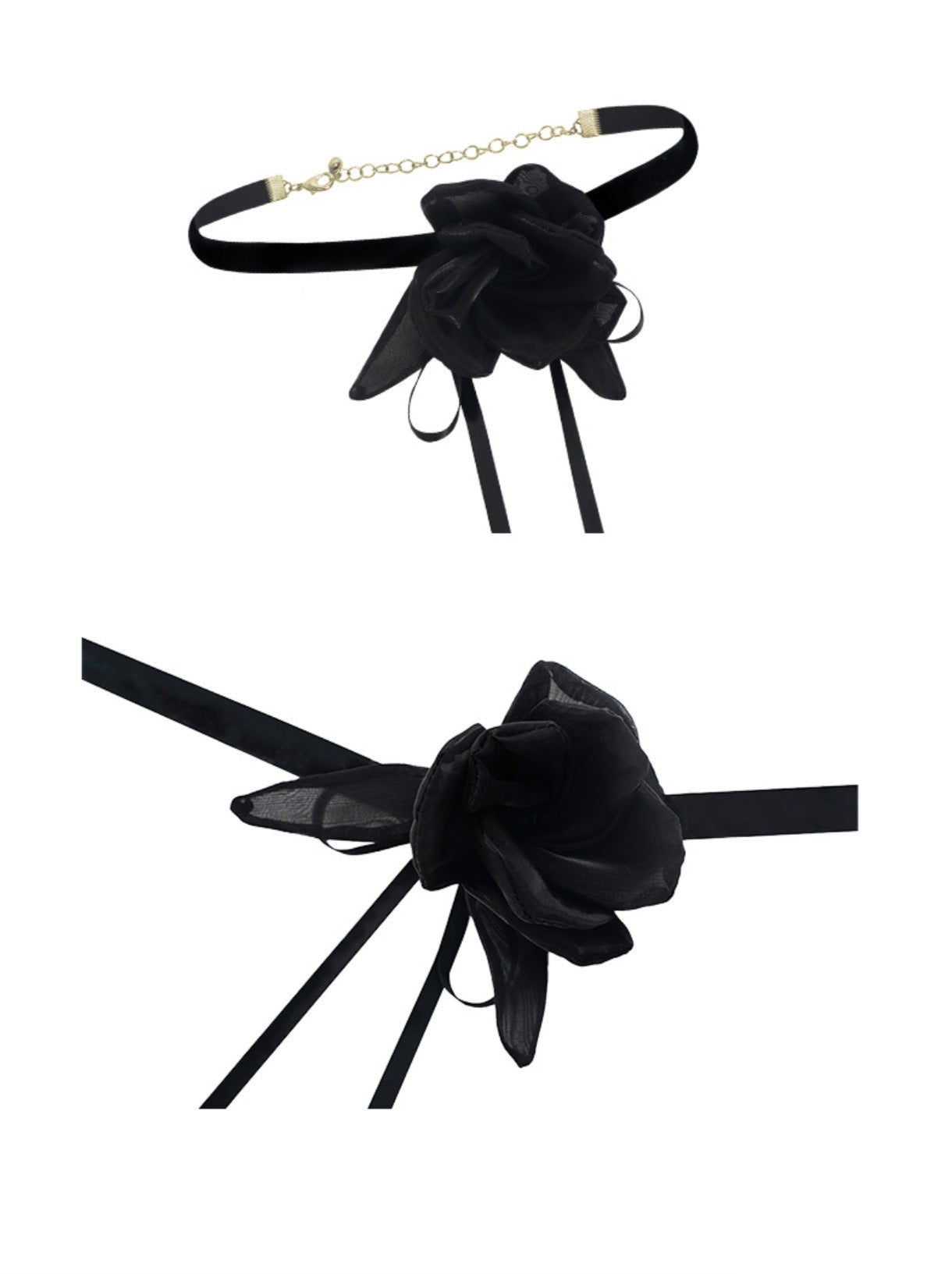 black rose choker necklace