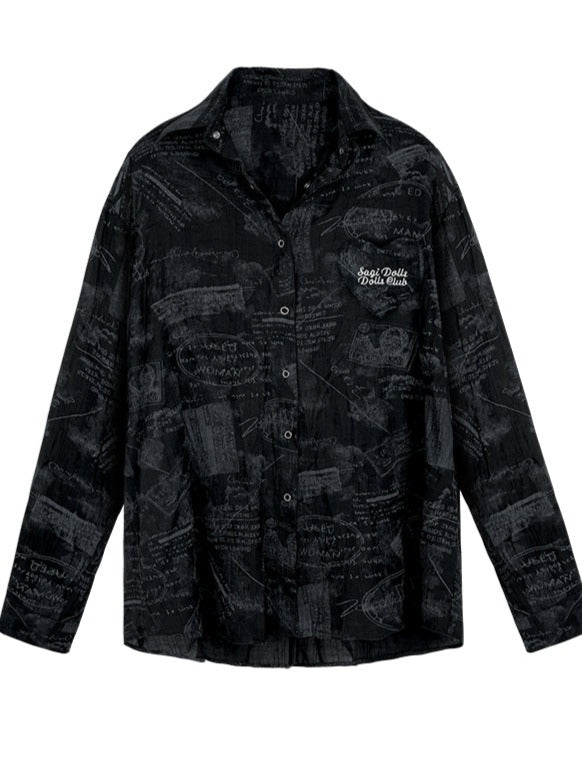 Lazy Sweet Cool Black Printed Outerwear 