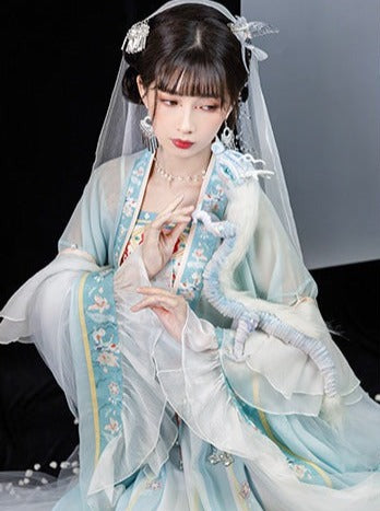 Japanese Pattern China Fairy Sheer Setup + Feather Sleeve