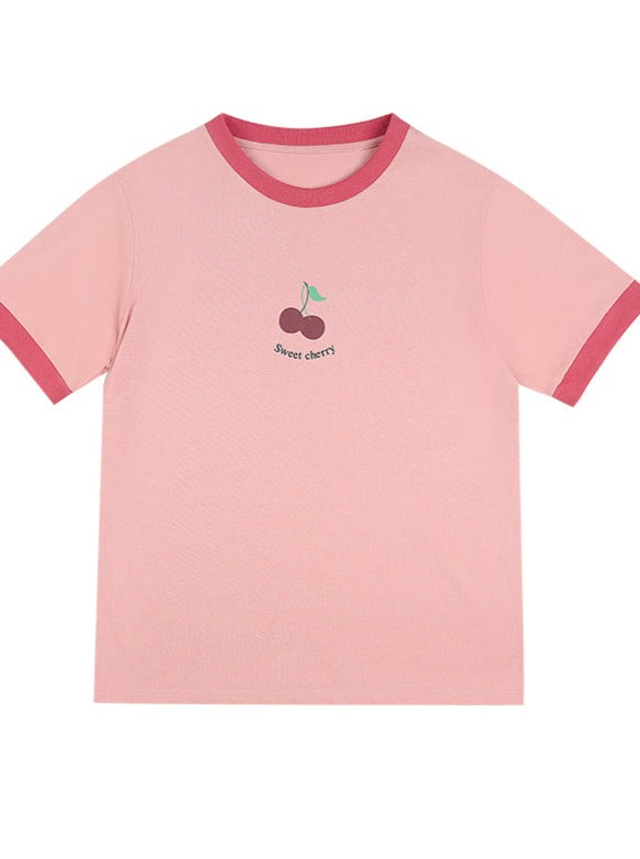 Cherry One Point Design by Color T -shirt