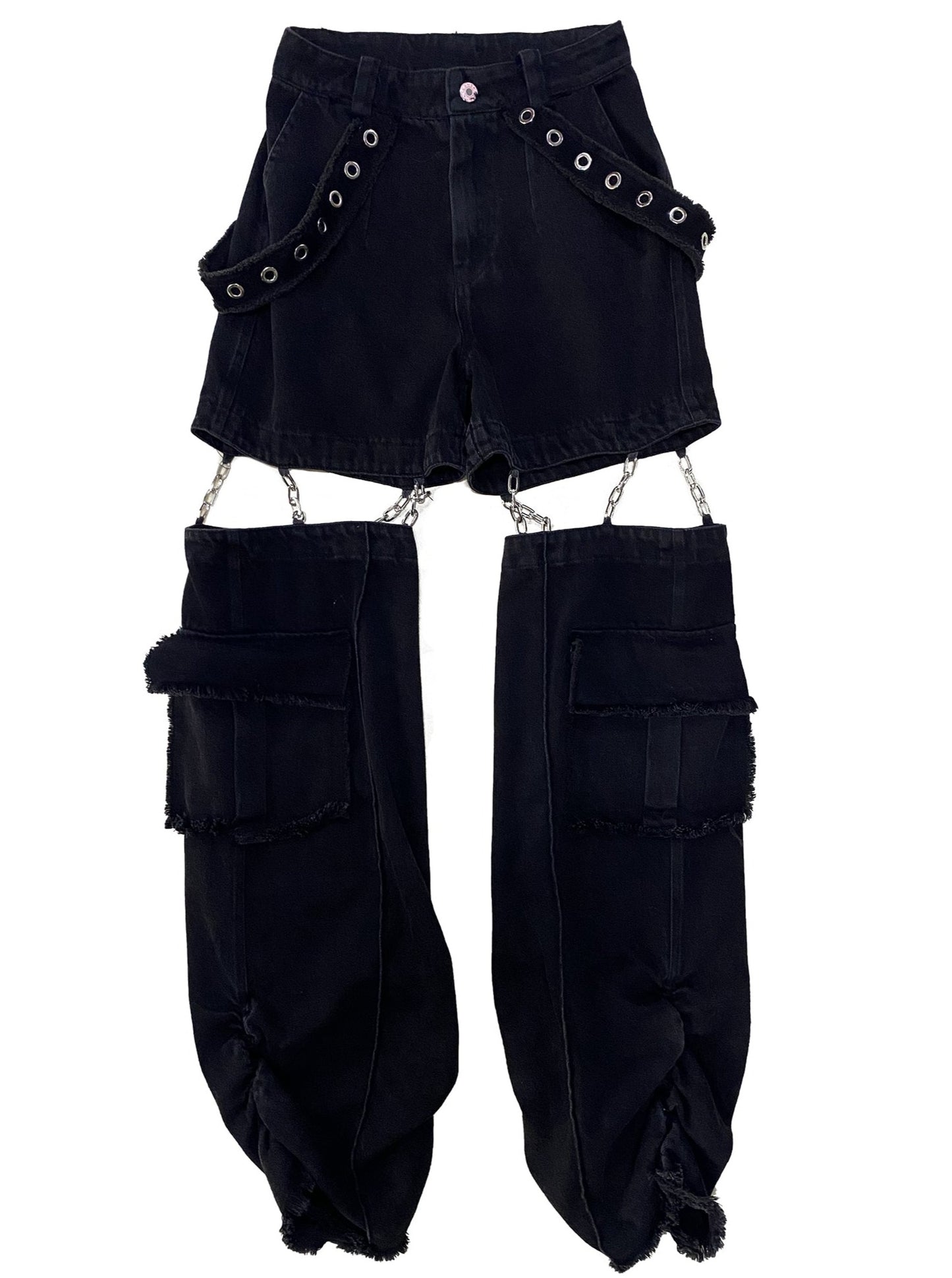 Chain Punk Subcal Wash Denim Pants 