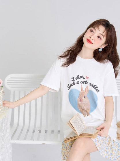 Rabbit Over T -shirt