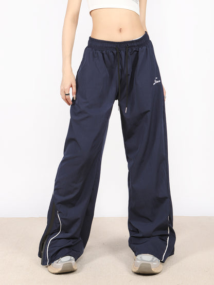 Zip -slit Casual Design Wide Leg Pants