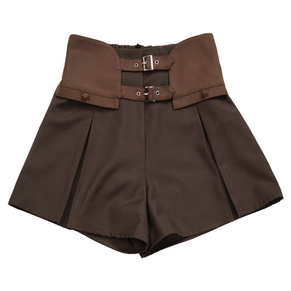 Brown shirt half skirt college design setup