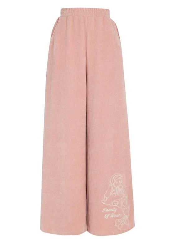 milk chenille wide pants