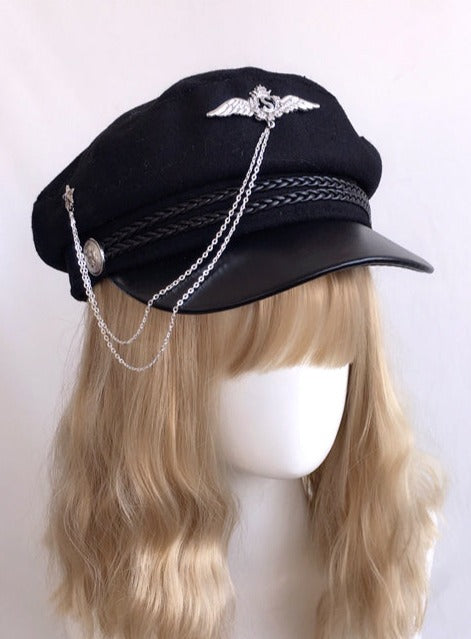 Chain Motif Casquette [Crown / Marine / Wing]